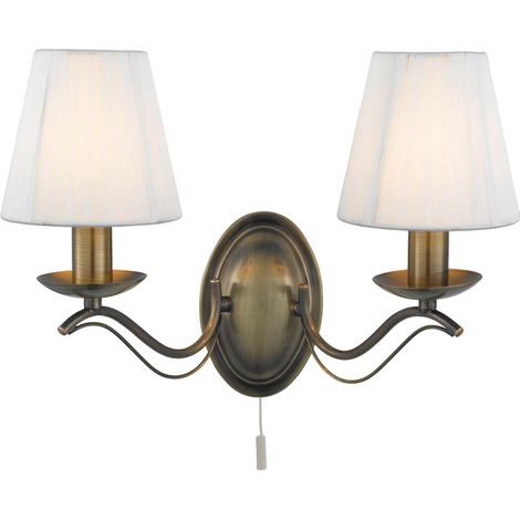 Applique Industrial-Nordico Andretti Acciaio Ottone 2 Luci E14