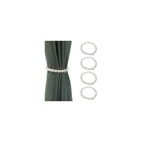 Embrasses Rideaux Magnétiques, 4 pièces Embrasses Rideaux Magnétiques Clips Rideau Support Rideau Arrière Corde Boucles Embrasses Rideau Support Rideau pour Décoration Maison (1/5)