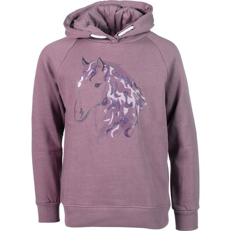 2/3 anni, Lilla Malva 8705: Mädchen-Reitsweatshirt Modell Alva mit Druck und Pailletten (1/5)