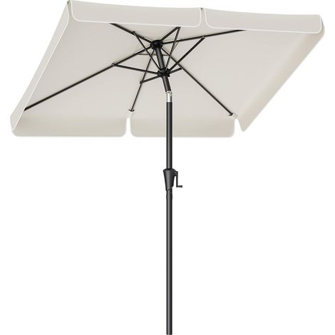 1 Parasol Rectangulaire 200x150 Cm, Inclinable 30°, Toile Polyester Upf 50+, Pour Jardin Terrasse (1/5)