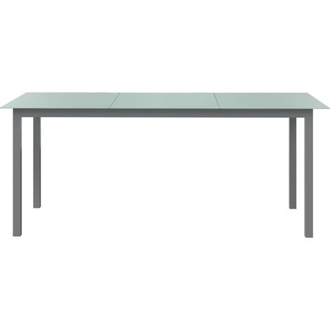 Maison Exclusive - Gartentisch Hellgrau 190x90x74 cm Aluminium un