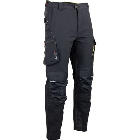 Pantalon Stretch poches genoux SUSPENSE LMA 1919ETJ78 - Noir - 42 - Jambes standards