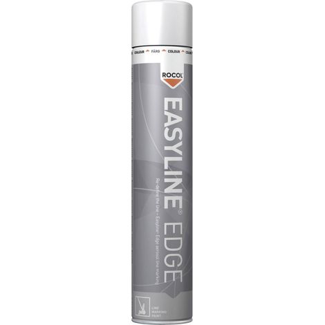 Spray de marquage de lignes Easyline EDGE blanc 750 ml – Durée de marquage 7 jours – Lot de 6 – Résistant aux produits chimiques – Rocol (1/6)