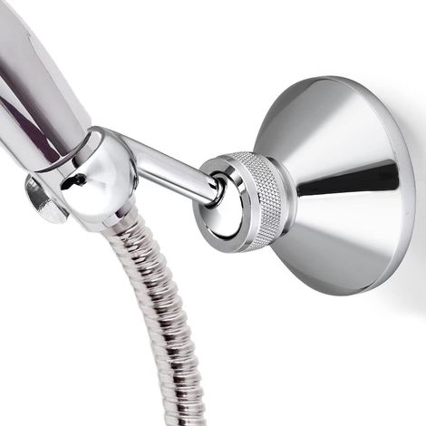 Soporte ajustable cromado para cabezal de ducha estándar. (1/5)