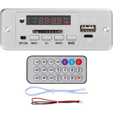 5V MP3 Audio Decoder Module USB FM Radio MP3 Decoding Board Music Player with Power AmplifierBlack (1/5)