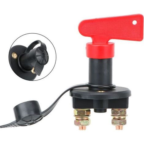 Isolateur interrupteur de batterie voiture 12v sectionneur batterie Couper interrupteur d'alimentation coupe-circuit pour Auto Voiture Bateau Camion Véhicules (1/3)