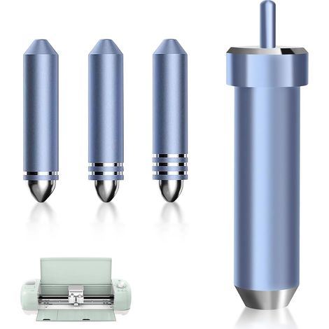 Kit de Transfert d'Aluminium 3 en 1 Bleu pour Cricut Explore Air 2 3 Maker et Maker 3,Inclut Lames Fines,Moyennes et Audacieuses avec Boîtier,Accessoires de Gaufrage et Gravure (1/5)