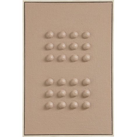 Décoration Murale en Relief Motif Rond Marron Foncé pour Salon et Chambre 60 x 40 x 3 cm - PANGIVO (1/5)