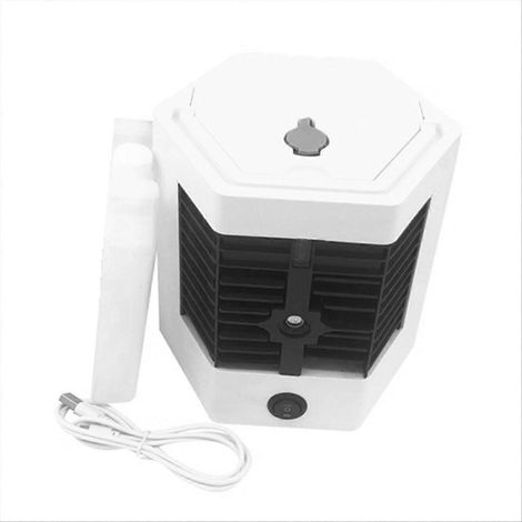 Mini climatiseur portable avec fonction humidificateur, idéal pour petites pièces (1/5)