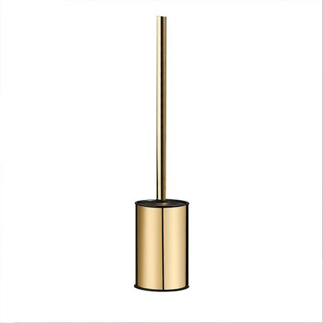 Tinor – Wall-mounted toilet brush in 304 stainless steel – Ball storage container – 360° dense head for effective cleaning – Gold design (1/5)
