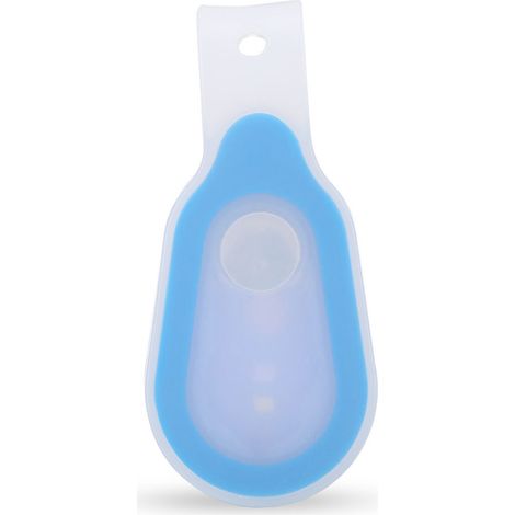 Mini veilleuse LED portable étanche pour extérieur, avec bouton de course et clip en silicone (bleue) (1/5)