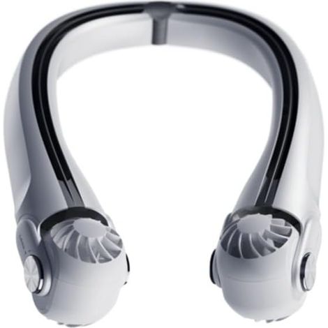 Mini ventilatore senza pale, ventilatore a sospensione, ventilatore ricaricabile, ventilatore sportivo silenzioso per casa e esterni, ventilatore portatile con 3 velocità (bianco) (1/5)