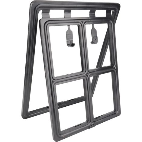 Porte moustiquaire professionnelle résistante aux morsures, verrouillable et à accès libre pour chiens, cochons et chats. Rabat intérieur. Dimensions : 46 x 35 x 1,5 cm. (1/5)