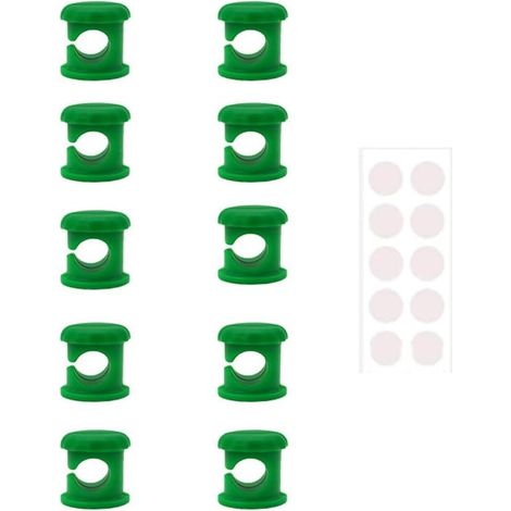 CCYKXA Pack of 20 plant support clips for indoor and outdoor climbing plants - Wall mounting - No drilling required - Green (1/4)
