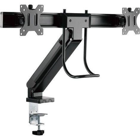 Soporte de escritorio logilink negro acero para dos pantallas (1/2)