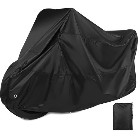 Housse de Moto Résistante au Froid XXL Noire avec Trou de Serrure Imperméable Couverture de Protection Antigel pour Toutes Saisons et Tous Temps (1/5)