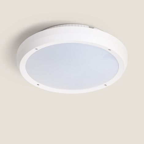 Plafoniera Circolare per Esterno Ø300 mm IP65 Curio Bianco Bianco (1/5)
