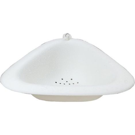 Panier d’évier triangulaire Rack de rangement Sucker Coin Évier Durable Passoire Panier