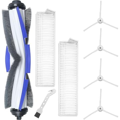 Accessorio compatibile con Rowenta R740003 ZR740005, per Explorer Series 60 RR7427 RR7447 RG744 RG745 RR742 RR744 RR745, spazzola principale, 2 filtri, 4 spazzole laterali