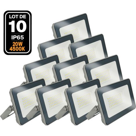 10 Projecteurs LED 20W ProLine Blanc neutre 4000K Haute (1/5)