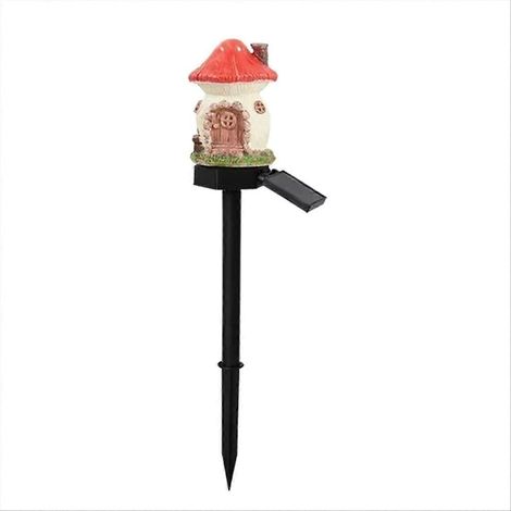 Originale, wasserdichte LED-Solarlampe aus Kunstharz, zur Außendekoration von Garten oder Rasen (B). (1/5)