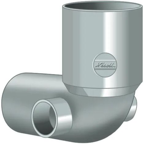 Nicoll/Redi - Curva Ø100 Wc 2 Uscite Attacchi Laterali Ø40 Incollaggio