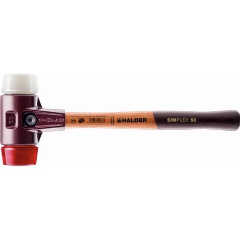 HALDER SIMPLEX mazzuolo in plastica / superplastica con corpo in ferro malleabile e manico in legno - D=40 mm - 3067.040