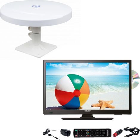 Pack ANTARION TV LED 18.5" 47cm Téléviseur HD DVD intégré + Antenne TNT Omnidirectionnelle (1/5)