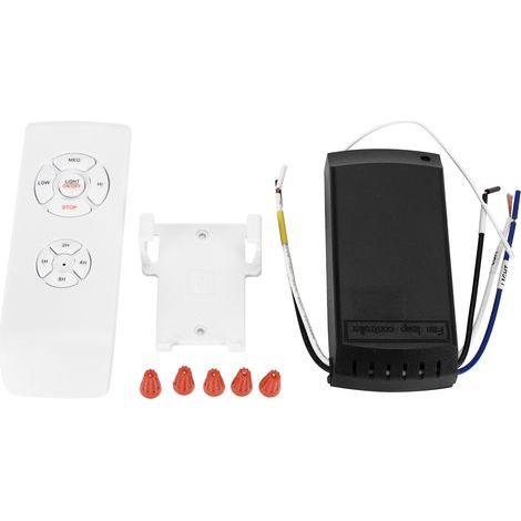 Ortviai Télécommande WiFi 3 vitesses pour ventilateur de plafond + récepteur – Compatible avec la plupart des marques, 220 V