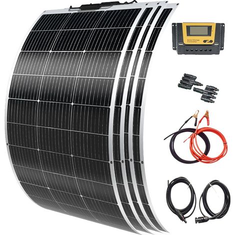 Panneau Solaire, Installation Flexible, Haute Efficacité, 12V 600W (1/2)