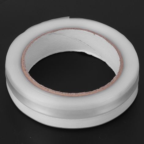 Bande d'étanchéité auto-adhésive à cinq couches, 5 mètres de long, bande d'étanchéité multifonctionnelle pour verre sans cadre, bande insonorisante et anti-poussière, coupe-vent et transparente. (1/5)