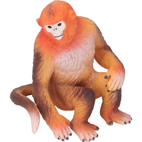 Figurine de singe doré en plastique, modèle de singe doré pour enfants, ornement cognitif (1/5)