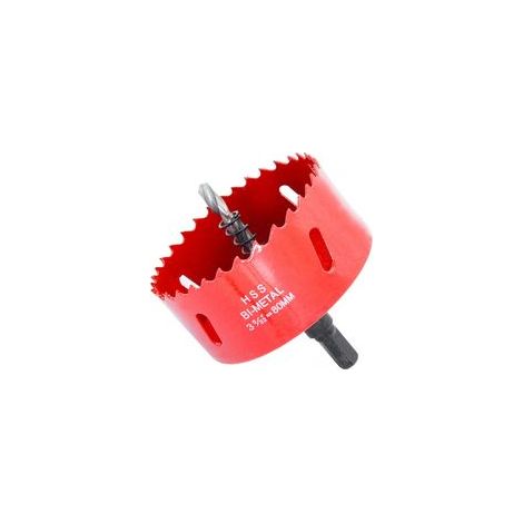 Foret de scie cloche bimétallique – Coupe-trou polyvalent et durable avec adaptateur de tige triangulaire et foret de centrage (80 mm) (1/5)
