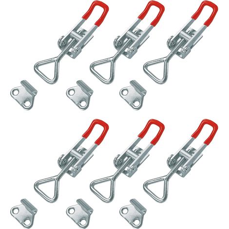 [French Days]GH-4001 Loquet à Bascule en Métal 6Pcs Sauterelles de Menuisier Réglable Rapide Pince à Bascule Fixation Boucle Avec pour Fixation et Serrage, Capacité de Rétention 100 kg / 220 lbs (1/5)