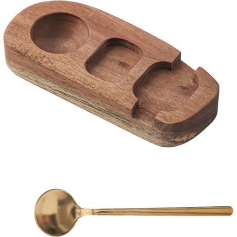 Plateau à œufs en bois pour œufs durs (avec cuillère) (1/5)