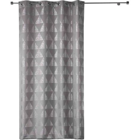 Rideau a oeillets 140 x 260 cm Frosty Gris (1/2)