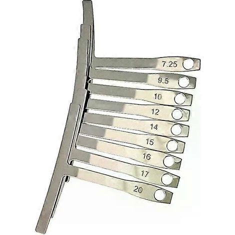 9-teiliges Gitarren-Saitenradius-Messset aus Edelstahl für Gitarrenbauer und Basssaitenreparatur (1/4)