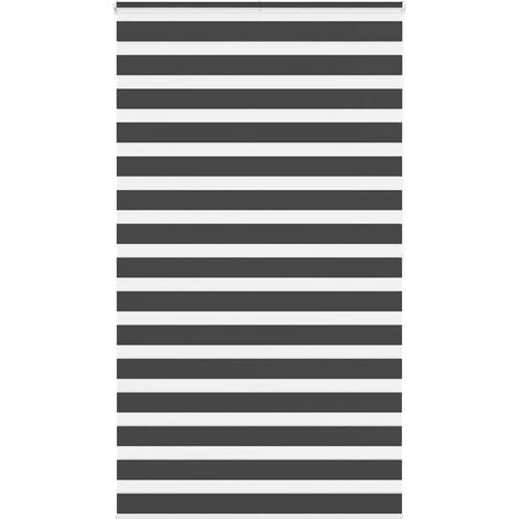 Doppelrollo Schwarz 120x200 cm Stoffbreite 115,9 cm Polyester