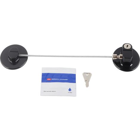 Cadenas de réfrigérateur à combinaison, métal résistant ABS multifonction pour congélateur, armoire, fenêtre, porte - Noir FQ3 (1/5)