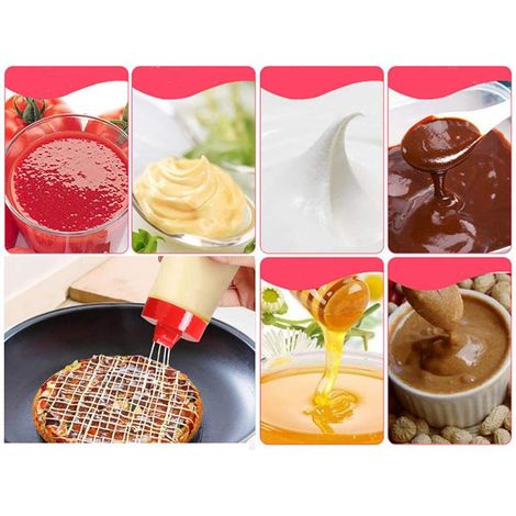 Lot de 2 flacons souples et poreux étanches pour sauces, ketchup, moutarde et huile d'olive. (1/5)
