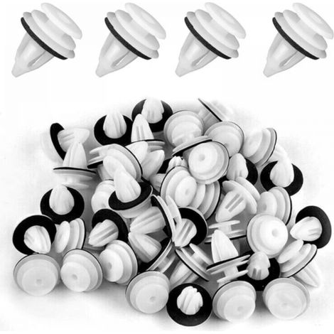 Lot de 50 clips de fixation universels pour voiture, rivets en plastique pour garnitures de carrosserie, pour panneaux de portières (1/5)