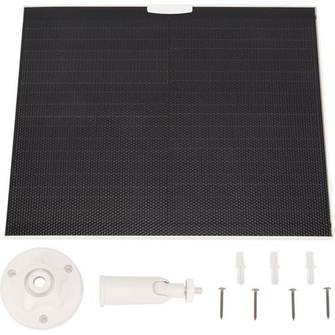 Panneau solaire exterieur 5V 10W monocristallin ETFE, chargeur USB Micro pour camera de surveillance sans fil et sonnette video, impermeable IP65, sans batterie integree, energie portable pour usage e (1/5)
