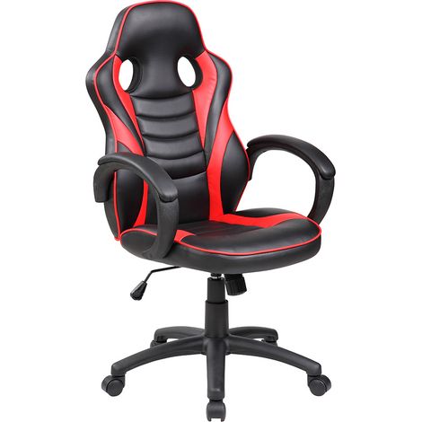 Gamechair Student Rot - Rocada Ergoline - Wippmechanik- ergonomisch & robust (1/5)