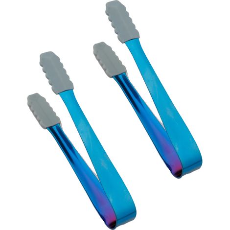 Pinces à glaçons en acier inoxydable avec dents de scie pour seau à glace, glaçons, sucre, bar à café, service de nourriture (1/5)