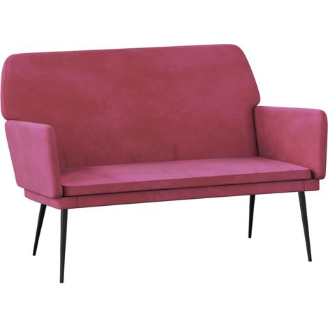 Panca/panca in velluto rosso bordeaux 108 x 79 x 79 cm 020010573