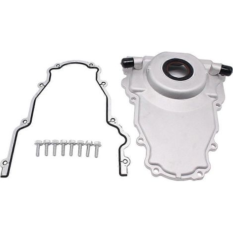 Couvercle de chaîne de distribution avec raccord de vidange d'huile turbo 10AN, kit de joint et boulons pour couvercle de distribution moteur LS Gen 3 4.8L 5.3L 5.7L 6.0L (1/5)
