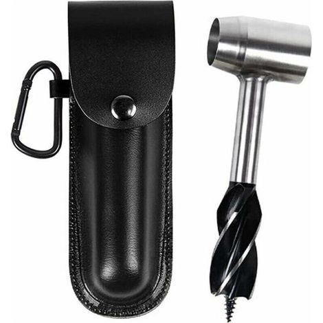 Perceuse à tarière Manuelle - Perceuse à Main Digger Auger - Forets à tarière d'extérieur, Outils de Survie Bushcraft pour hacher Les Paquets de matériel de Camping, (1/5)