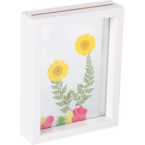 Cadre Photo Bois Massif Double Face - 15 x 21 cm - Pour Plantes Séchées Fleurs Pressées et Découpes Papier - Cadre Déco Table - 1 Pièce (1/5)