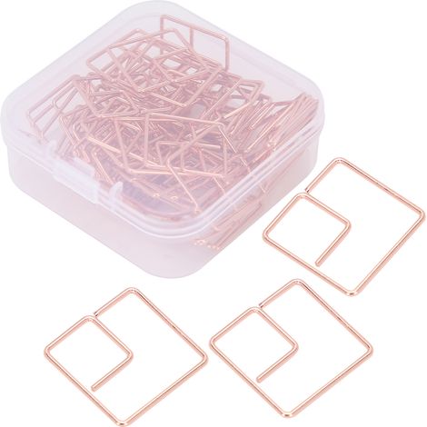 Paper Clip Wire Iron Office Clip Square Document Bookmark Marking Clip Stationary Supplies (1/5)
