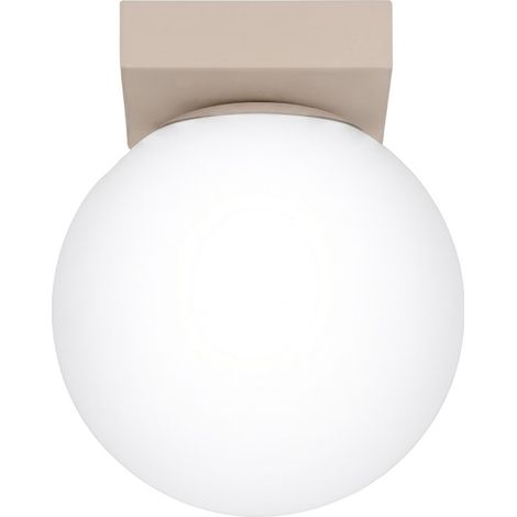 Plafoniere Yoli taupe 12x14.5x12cm Acciaio Sollux (1/5)
